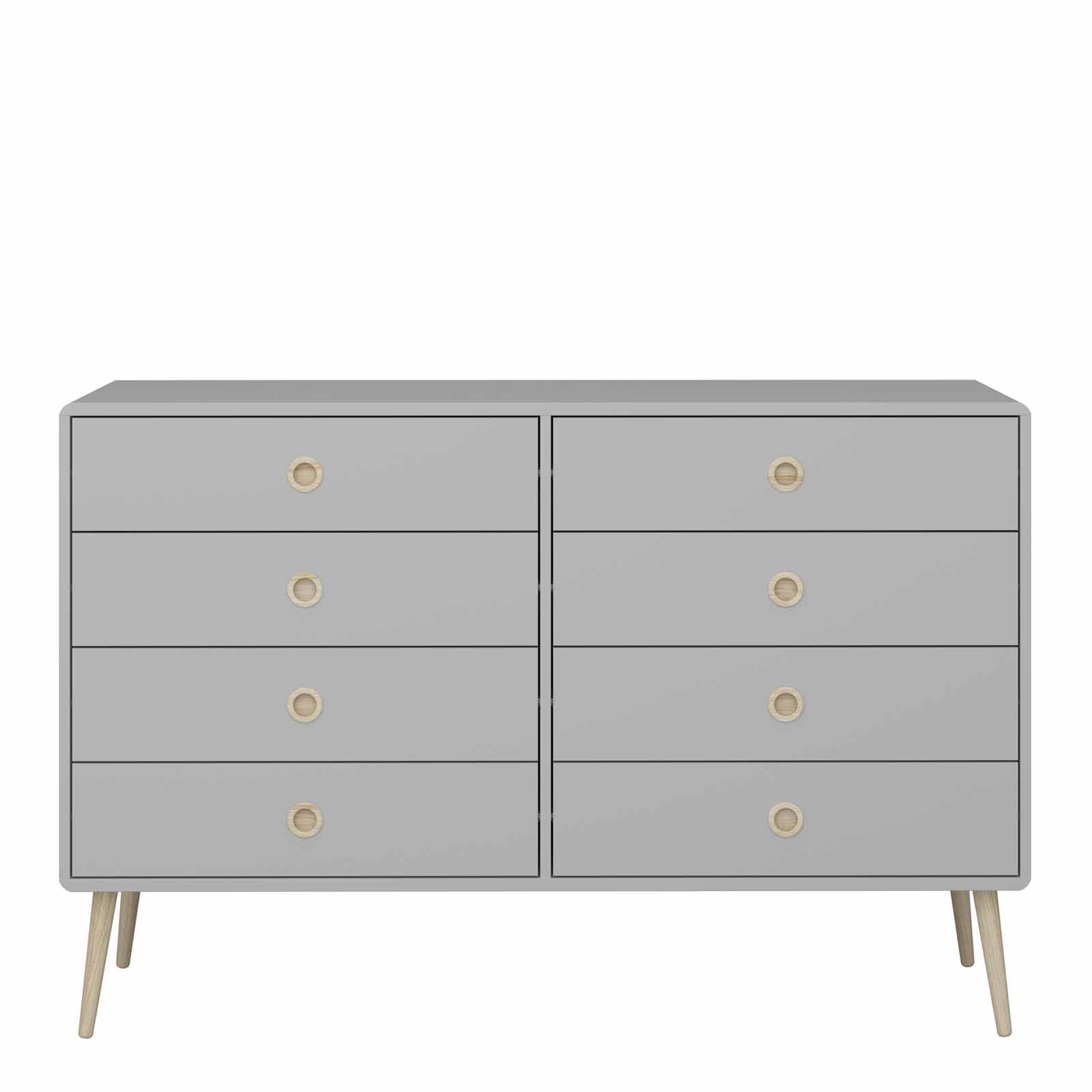 Softline 4 + 4 Wide Chest in Grey