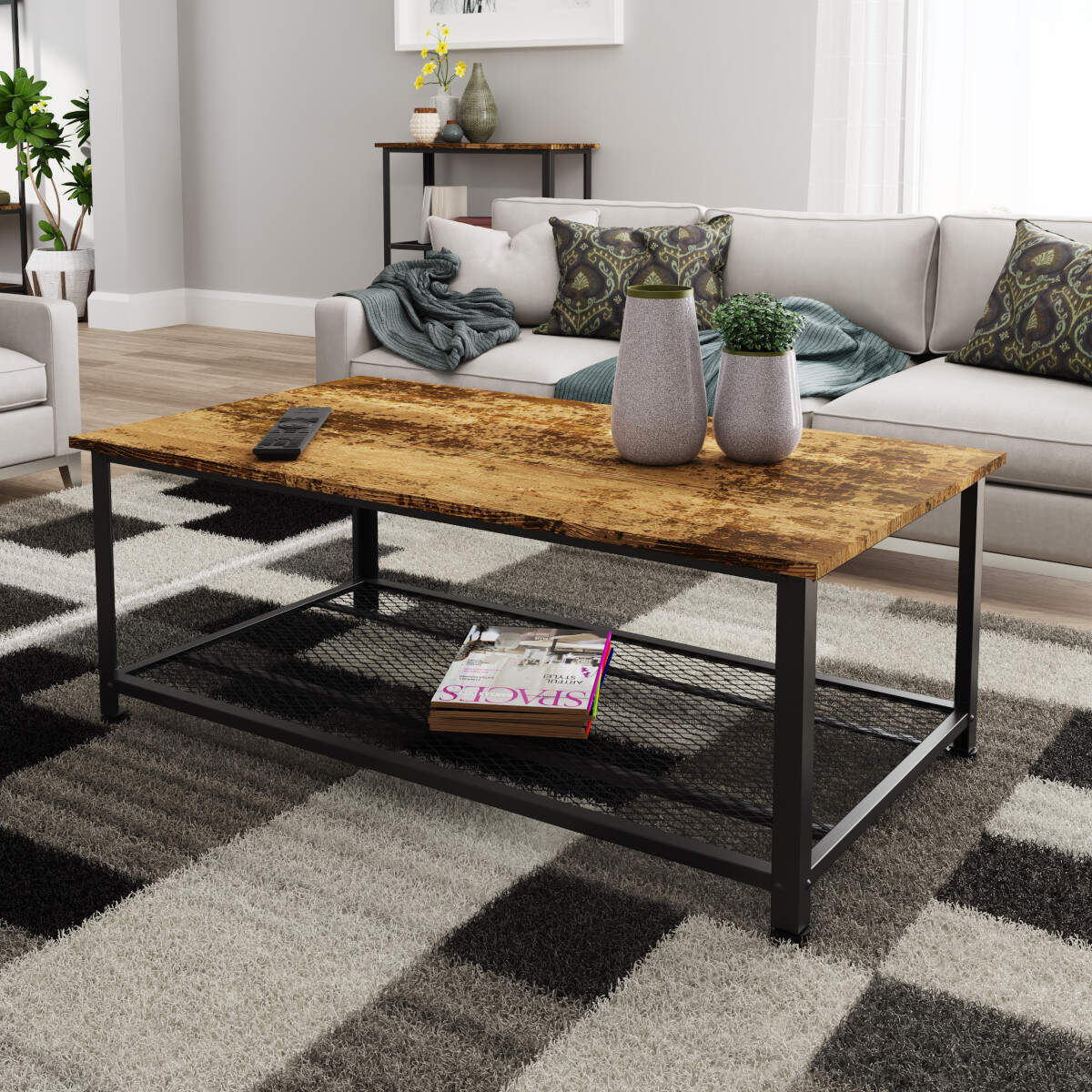 Bala Coffee Table in Rustic Oak