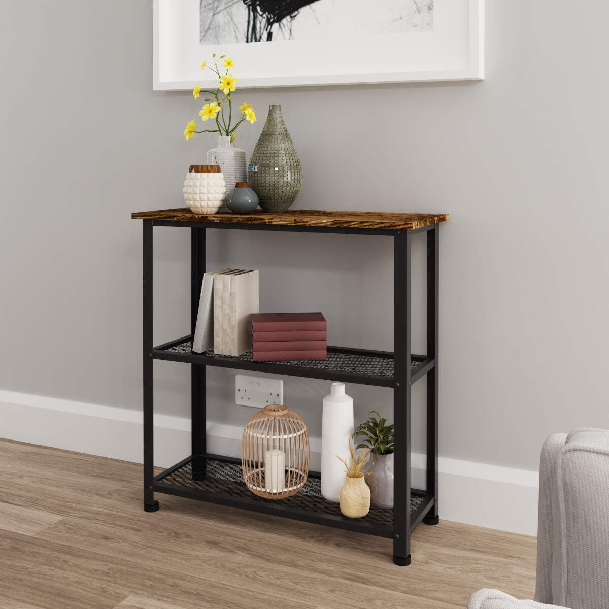 Bala Shoe Rack in Rustic Oak