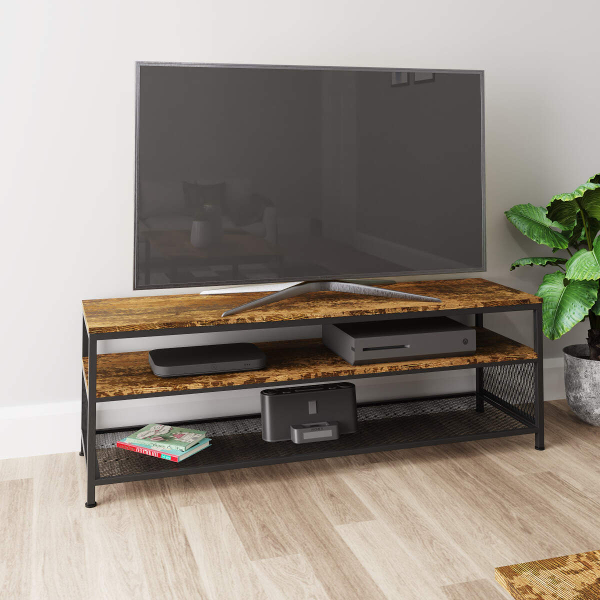 Bala TV Stand in Rustic Oak