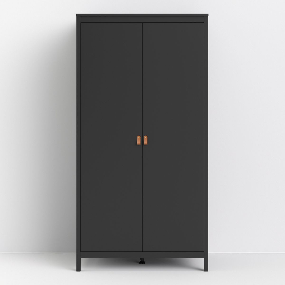 Barcelona Wardrobe with 2 doors in Matt Black