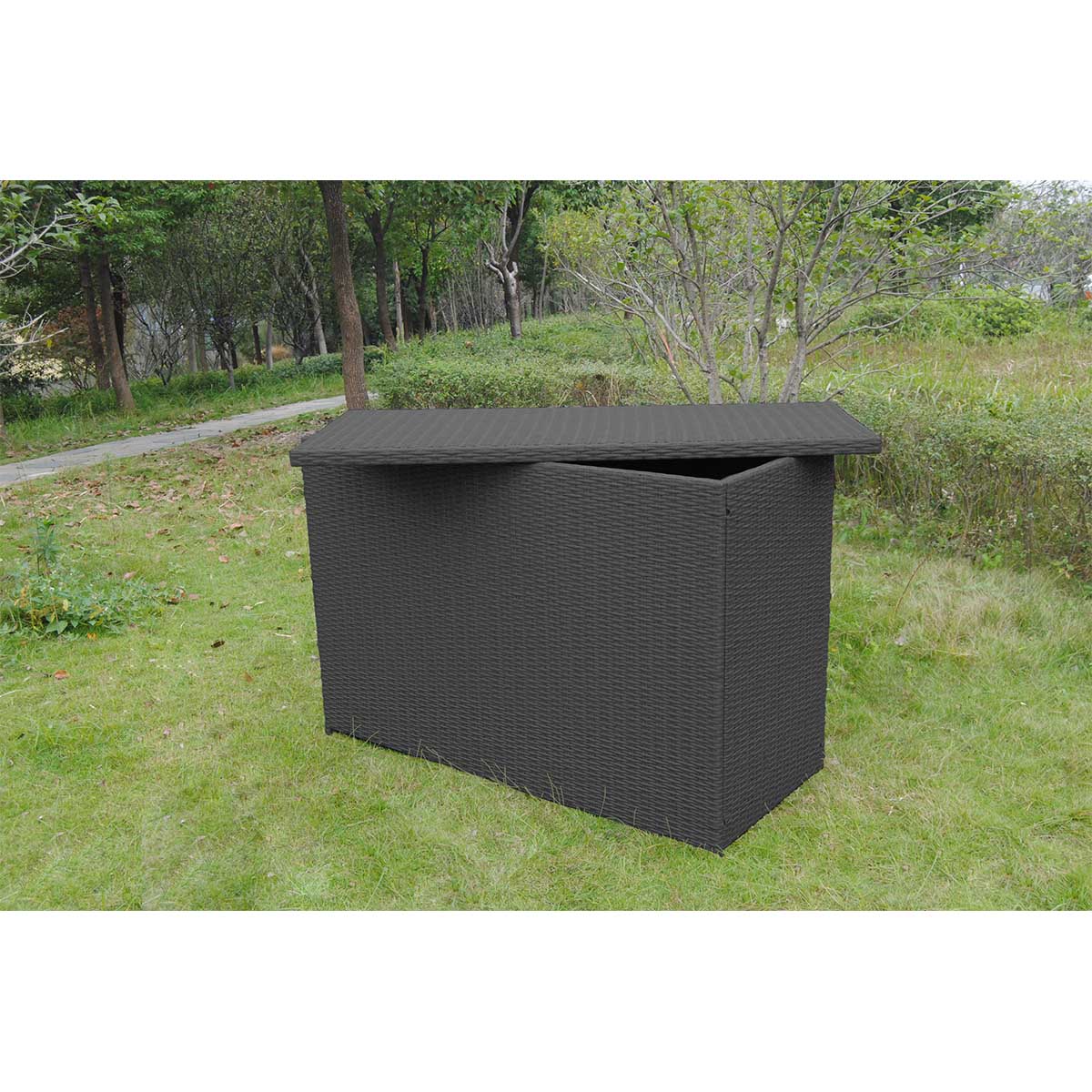 CHARCOAL Rattan Cushion Storage Box