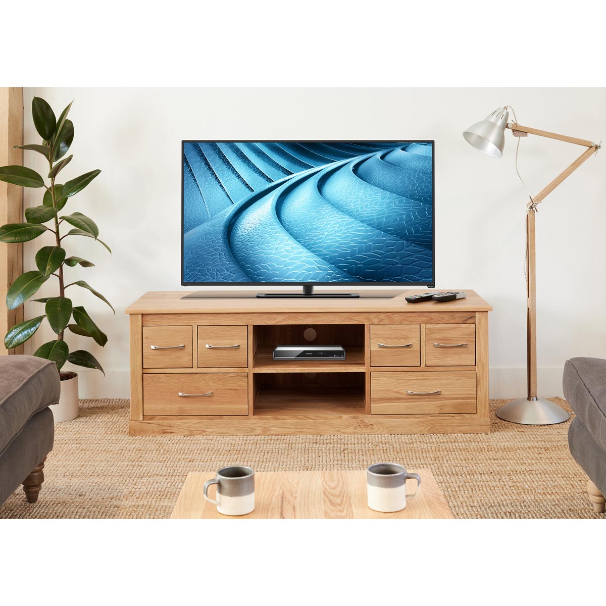 Mobel Oak Widescreen Television Cabinet