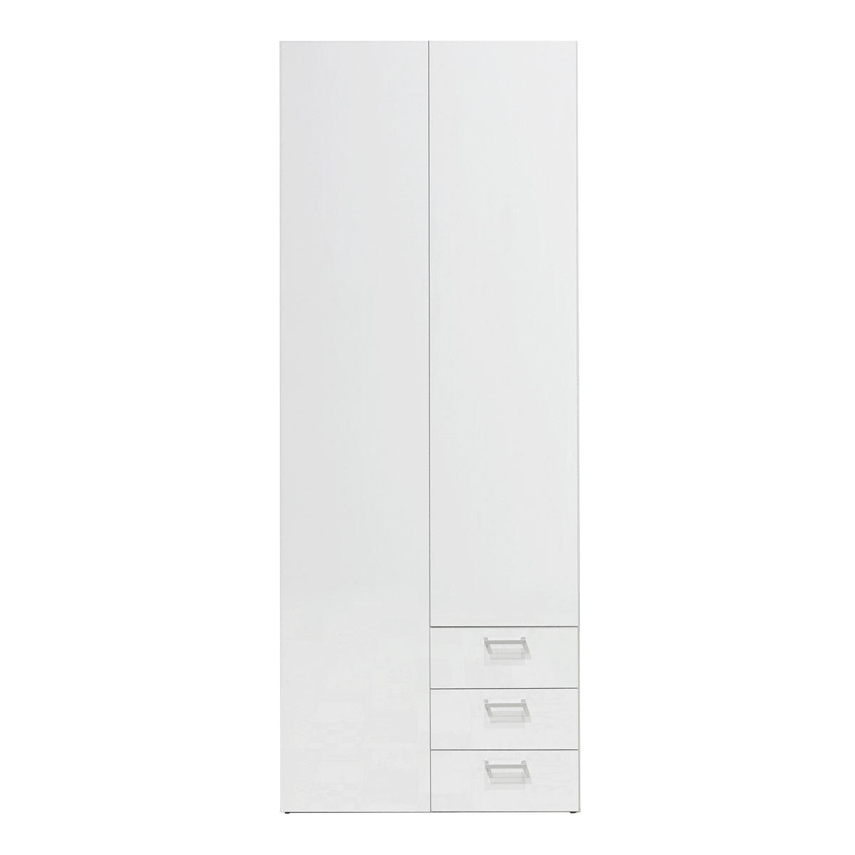 Space Wardrobe - 2 Doors 3 Drawers in White