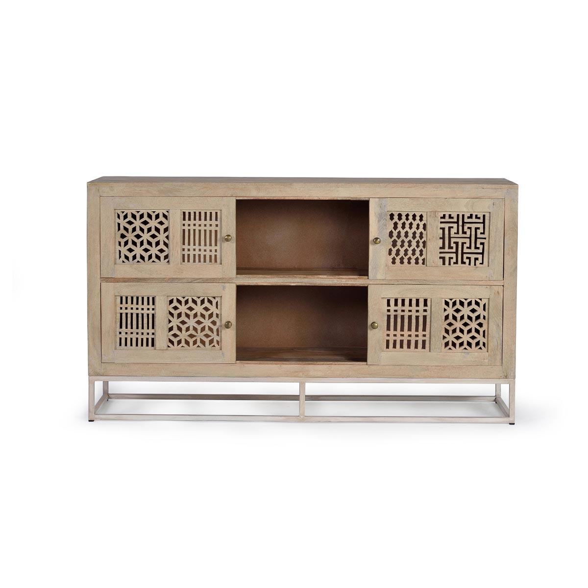 Mango Wood and Iron Sideboard by Giner & Colomer
