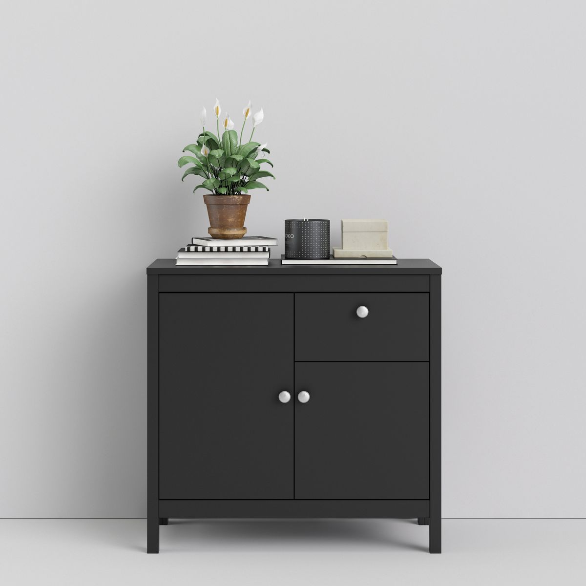 Tvilum Madrid Sideboard 2 doors + 1 drawer in Matt Black