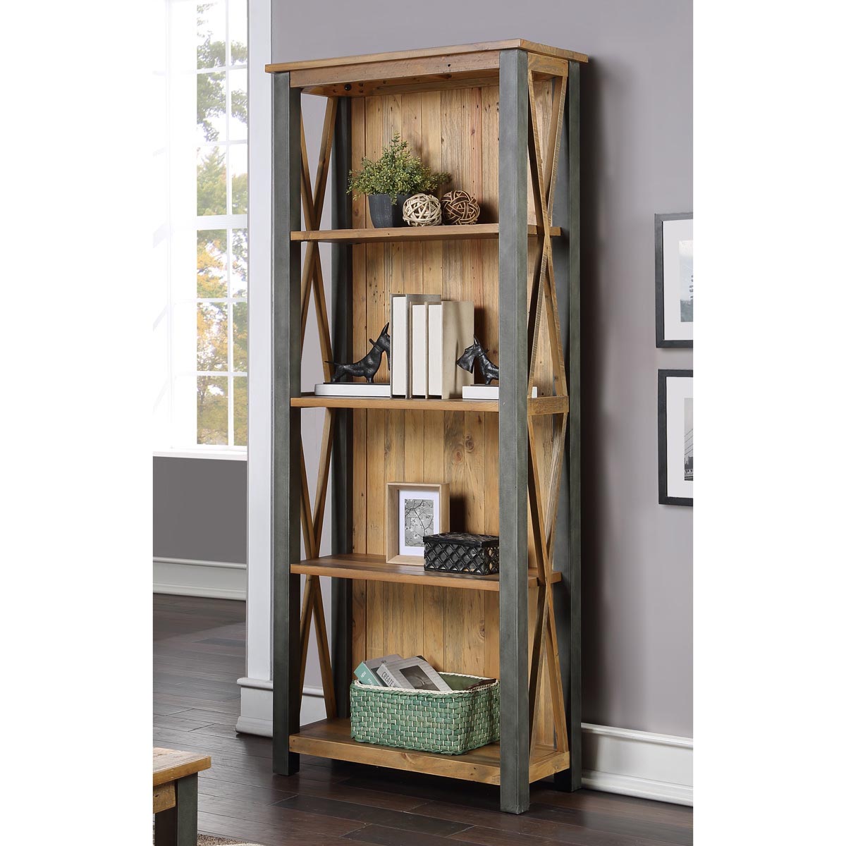 Urban Elegance - Reclaimed Tall bookcase