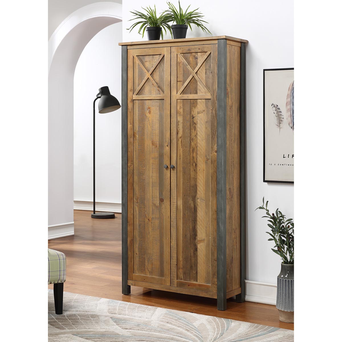 Urban Elegance - Reclaimed Living Room Storage Cabinet